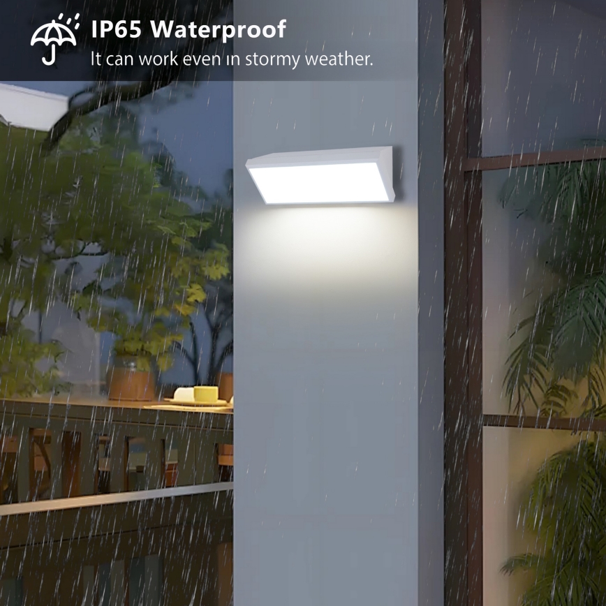 Brilagi - Aplique de pared exterior LED TRIANGLE LED/42W/230V 3000/4000/6500K 45 cm blanco IP65