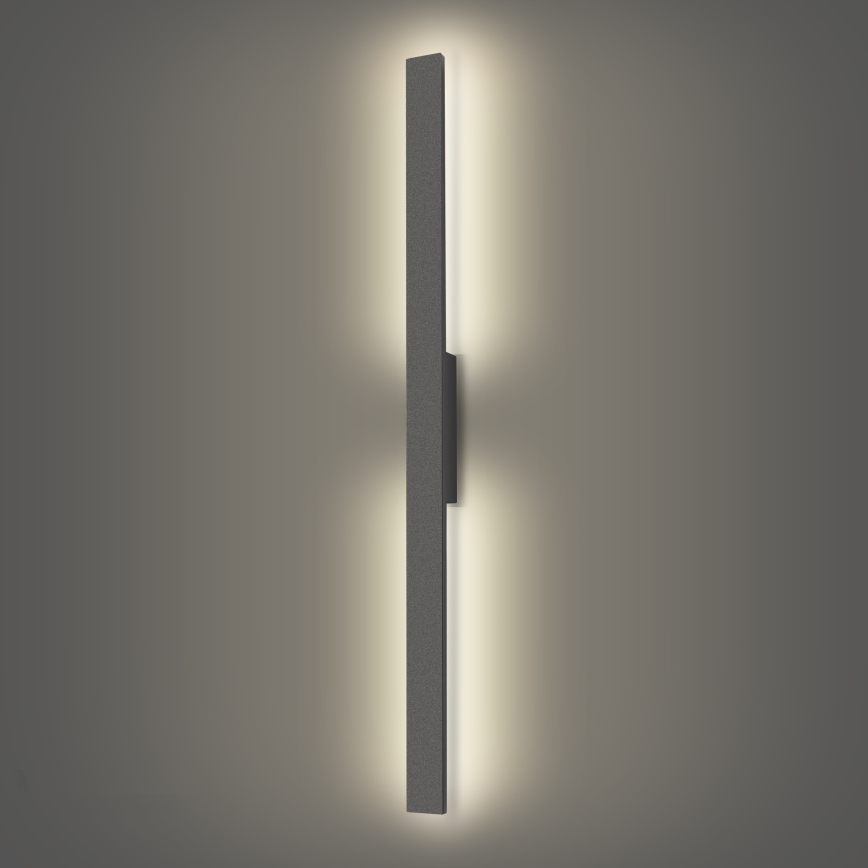 Brilagi - Aplique mural LED de exterior LUNA, 24W, 230V, 4000K, IP65, 100 cm, antracita