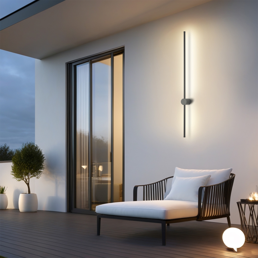 Brilagi - Aplique de pared LED para exterior AURA LED/20W/230V 4000K IP54 97 cm antracita CRI 90