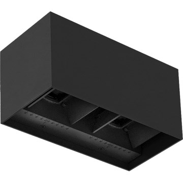 Brilagi - Aplique mural LED para exterior DOUBLE CUBE LED/12W/230V negro IP65