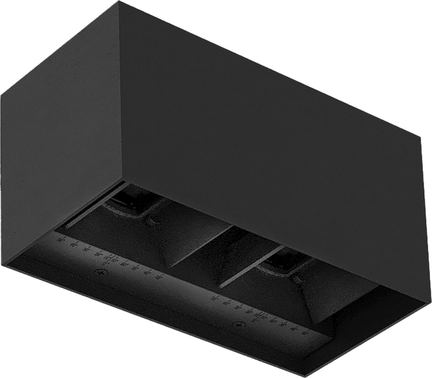 Brilagi - Aplique mural LED para exterior DOUBLE CUBE LED/12W/230V negro IP65