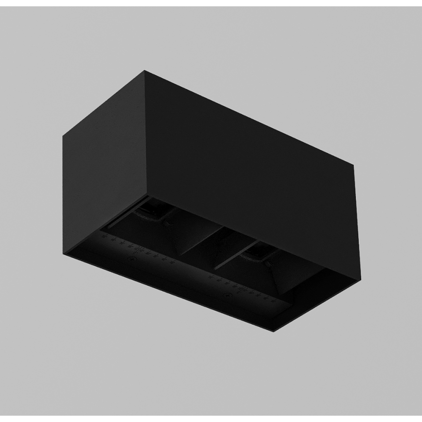 Brilagi - Aplique mural LED para exterior DOUBLE CUBE LED/12W/230V negro IP65