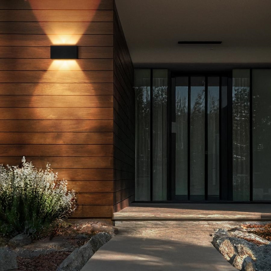 Brilagi - Aplique mural LED para exterior DOUBLE CUBE LED/12W/230V negro IP65