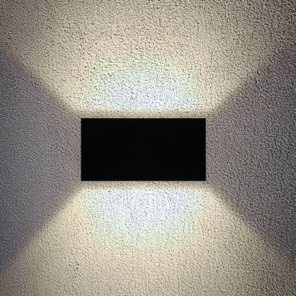 Brilagi - Aplique mural LED para exterior DOUBLE CUBE LED/12W/230V negro IP65