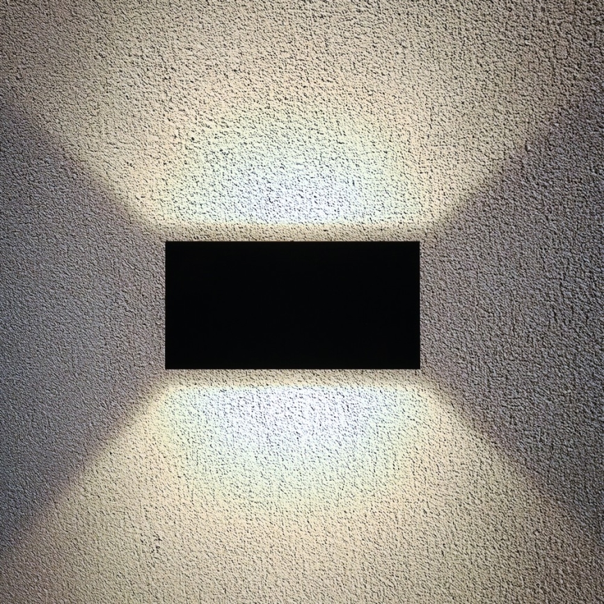 Brilagi - Aplique mural LED para exterior DOUBLE CUBE LED/12W/230V negro IP65