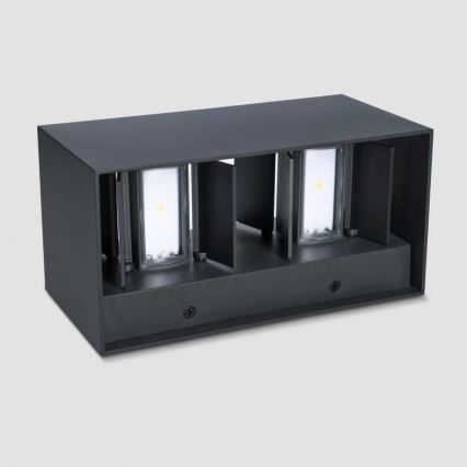 Brilagi - Aplique mural LED para exterior DOUBLE CUBE LED/12W/230V negro IP65