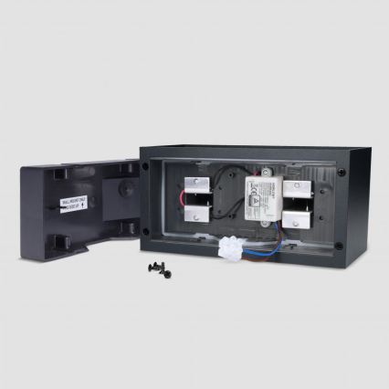Brilagi - Aplique mural LED para exterior DOUBLE CUBE LED/12W/230V negro IP65