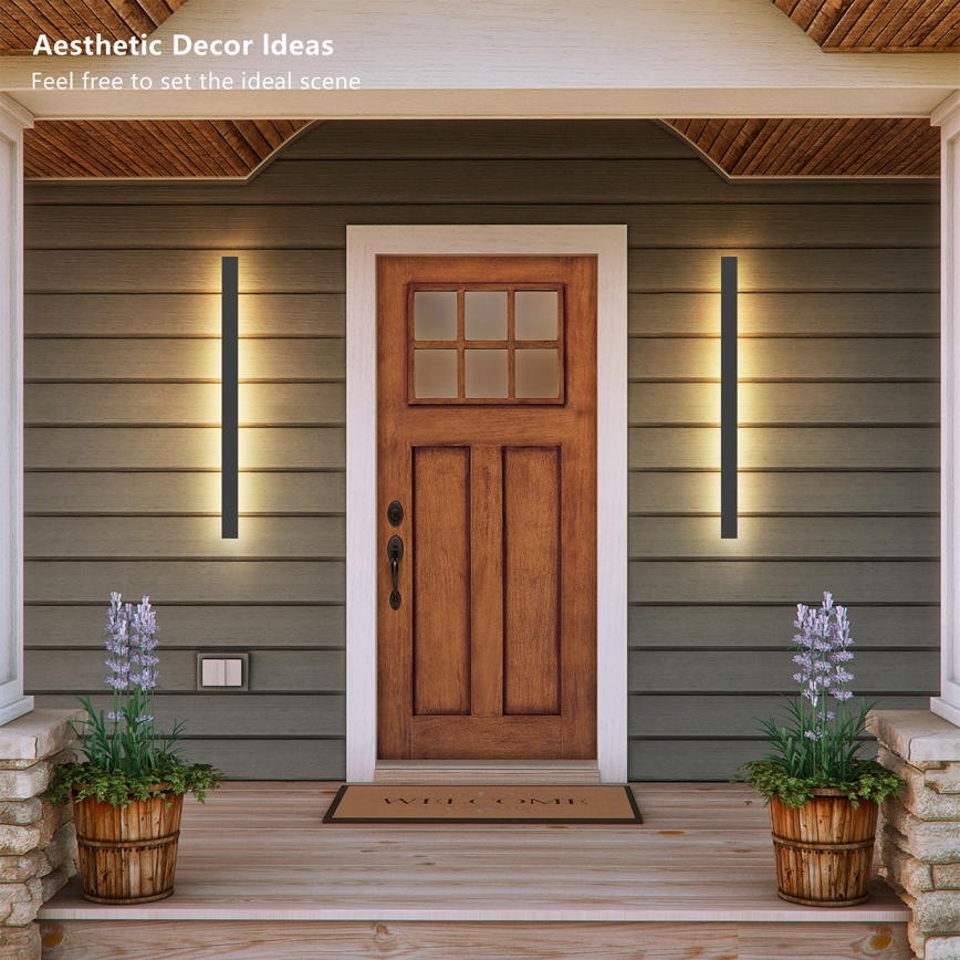 Brilagi - Luminaria LED de pared para exterior LINEAR LED/22W/230V 3000K IP65 100 cm antracita IRC 90