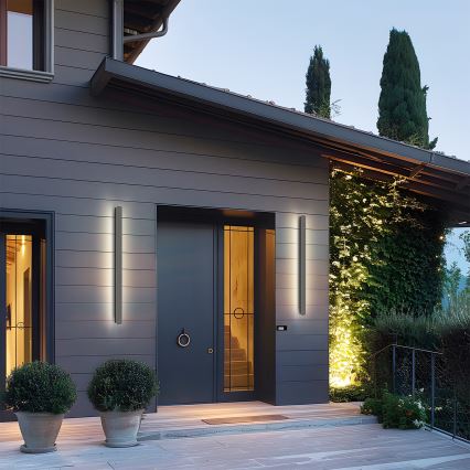 Brilagi - Luminaria LED de pared para exterior LINEAR LED/22W/230V 3000K IP65 100 cm antracita IRC 90