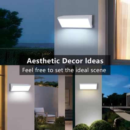 Brilagi - Aplique LED de pared exterior TRIANGLE LED/42W/230V 3000/4000/6500K blanco IP65