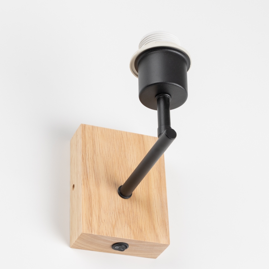 Brilagi - Aplique NUBILA WOOD 1xE27/25W/230V roble/negro/color crema