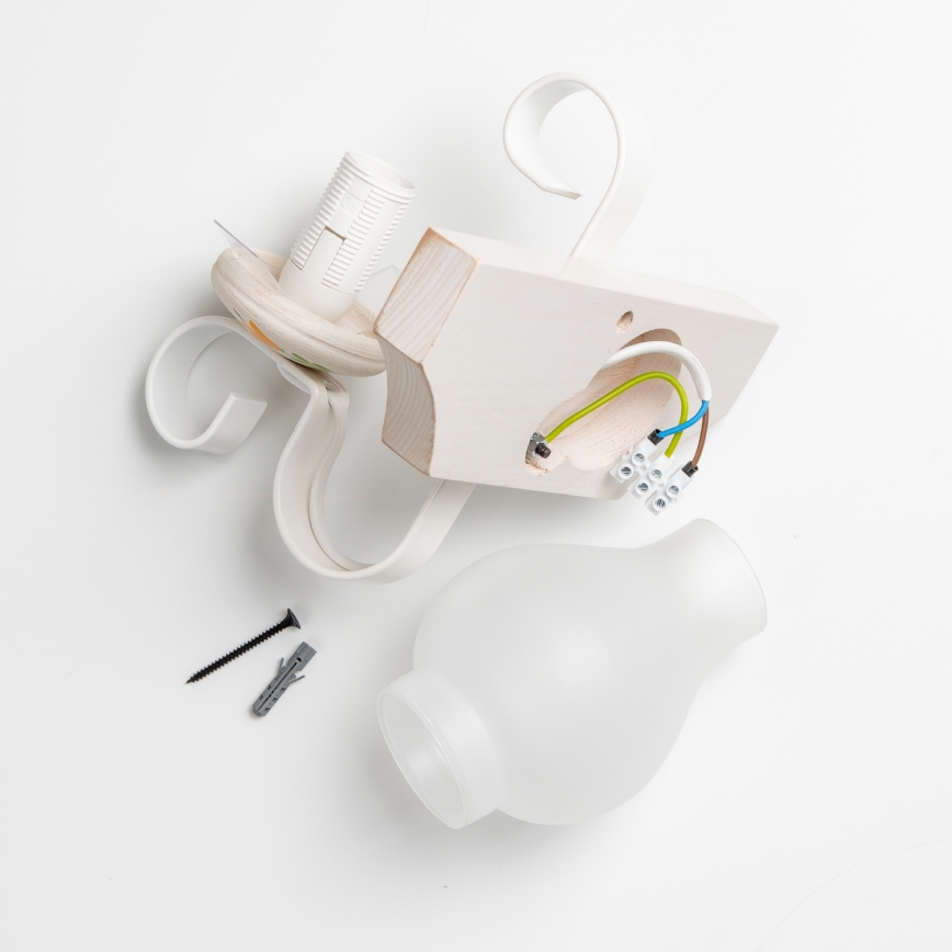 Brilagi - Aplique QUEEN 1xE14/40W/230V haya/color crema