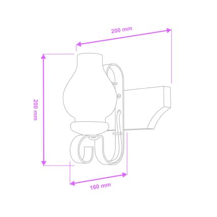 Brilagi - Aplique QUEEN 1xE14/40W/230V haya