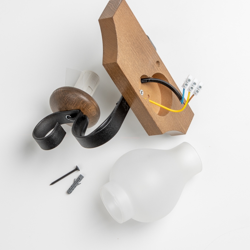 Brilagi - Aplique QUEEN 1xE14/40W/230V haya/nogal