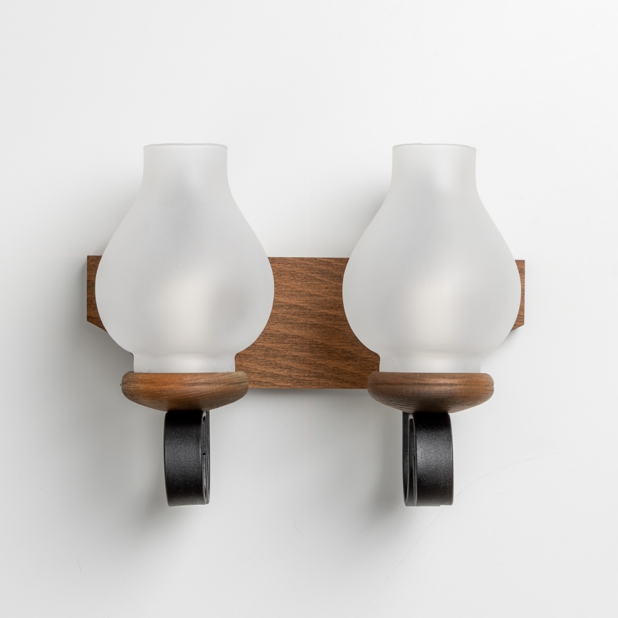 Brilagi - Aplique QUEEN 2xE14/40W/230V haya/nogal