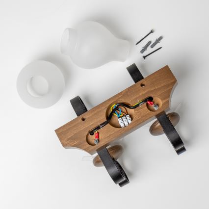 Brilagi - Aplique QUEEN 2xE14/40W/230V haya/nogal