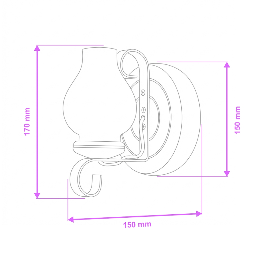 Brilagi - Aplique ROATA APLICA 1xE14/40W/230V haya/nogal