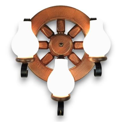 Brilagi - Aplique ROATA APLICA 3xE14/40W/230V haya/nogal