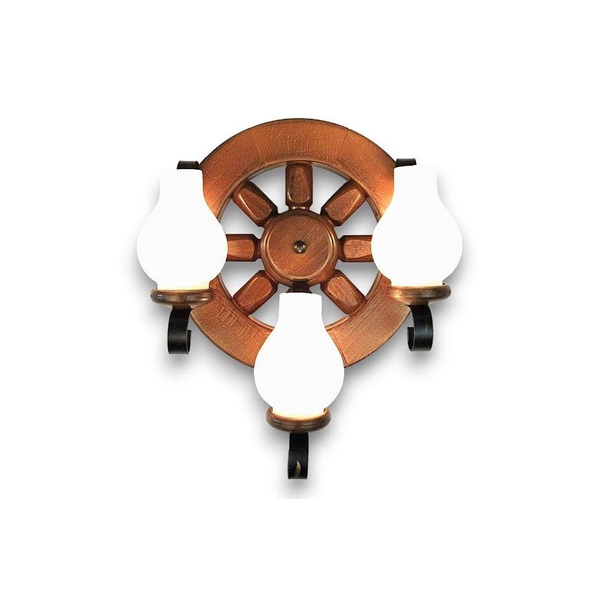 Brilagi - Aplique ROATA APLICA 3xE14/40W/230V haya/nogal