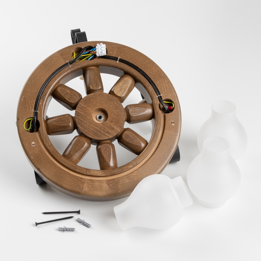 Brilagi - Aplique ROATA APLICA 3xE14/40W/230V haya/nogal