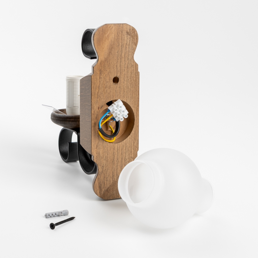 Brilagi - Aplique RUSTIC 1xE14/40W/230V haya/nogal