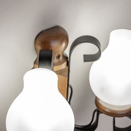 Brilagi - Aplique RUSTIC 2xE14/40W/230V haya/nogal