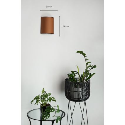 Brilagi - Aplique SEMI 1xE27/15W/230V diá. 20 cm marrón