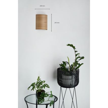 Brilagi - Aplique SEMI 1xE27/15W/230V diá. 20 cm marrón