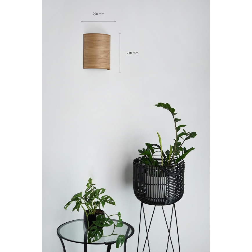 Brilagi - Aplique SEMI 1xE27/15W/230V diá. 20 cm marrón