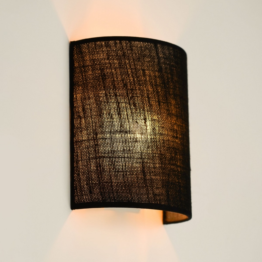 Brilagi - Aplique SEMI 1xE27/15W/230V diá. 20 cm negro