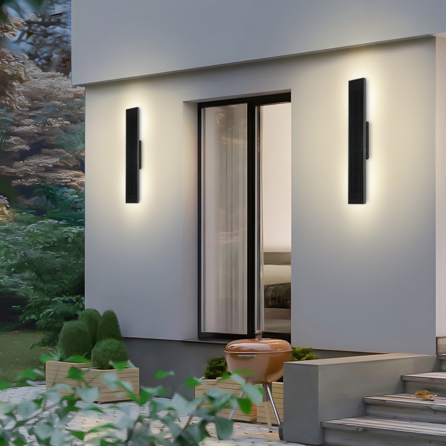 Brilagi - Aplique solar de pared LED regulable SUN LED/4W/230V 60 cm 4000 mAh IP44