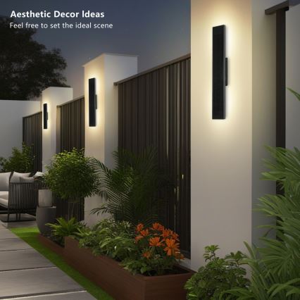 Brilagi - Aplique solar de pared LED regulable SUN LED/4W/230V 60 cm 4000 mAh IP44