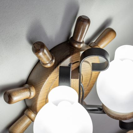 Brilagi - Aplique TIMONA 2xE14/40W/230V haya/nogal