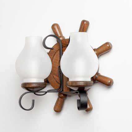 Brilagi - Aplique TIMONA 2xE14/40W/230V haya/nogal