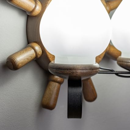 Brilagi - Aplique TIMONA 2xE14/40W/230V haya/nogal