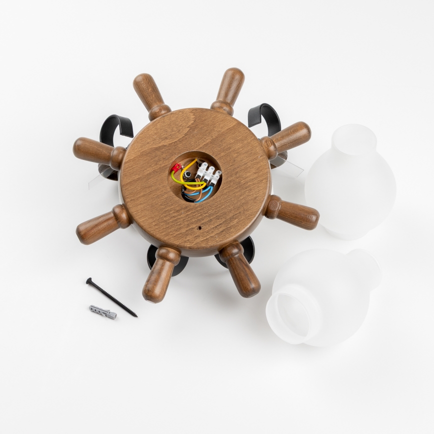 Brilagi - Aplique TIMONA 2xE14/40W/230V haya/nogal