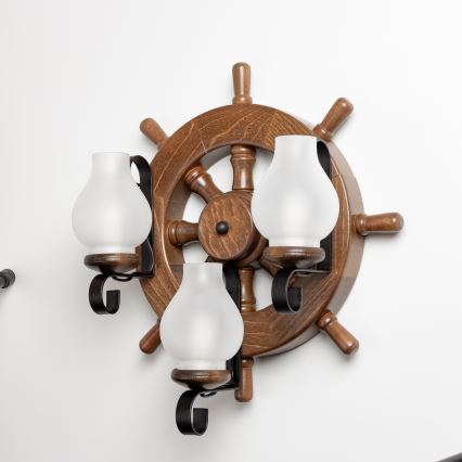 Brilagi - Aplique TIMONA 3xE14/40W/230V haya/nogal