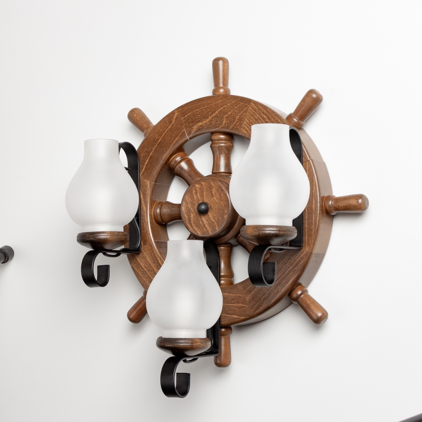 Brilagi - Aplique TIMONA 3xE14/40W/230V haya/nogal