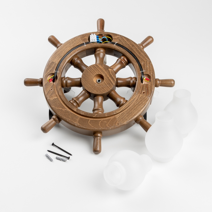 Brilagi - Aplique TIMONA 3xE14/40W/230V haya/nogal