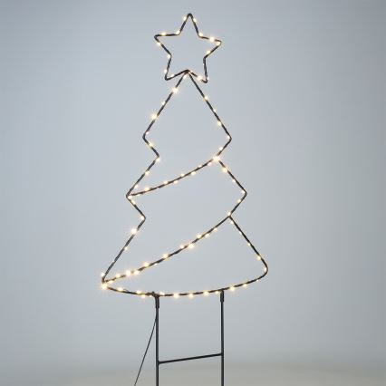 Brilagi - Árbol de Navidad LED para exterior, alimentado por 3xAA, IP44