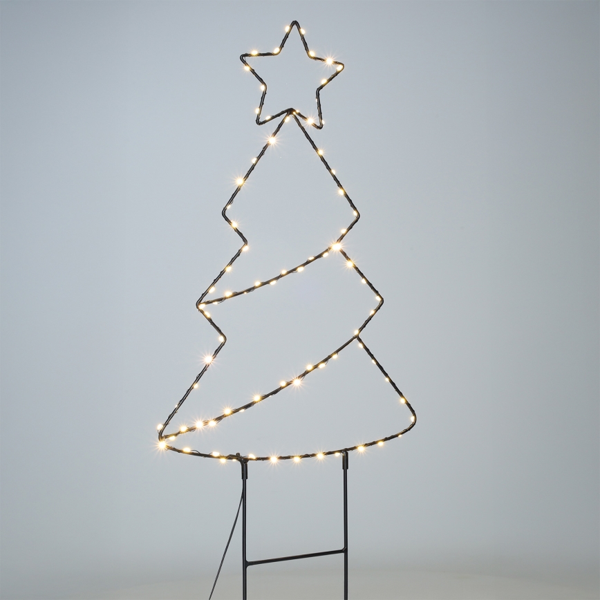 Brilagi - Árbol de Navidad LED para exterior, alimentado por 3xAA, IP44