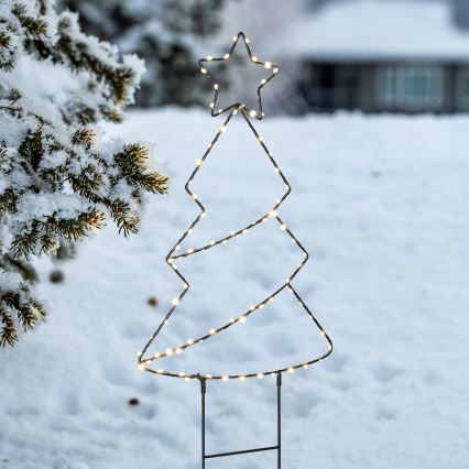 Brilagi - Árbol de Navidad LED para exterior, alimentado por 3xAA, IP44