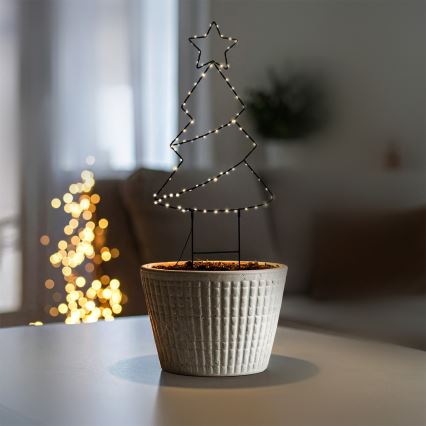 Brilagi - Árbol de Navidad LED para exterior, alimentado por 3xAA, IP44