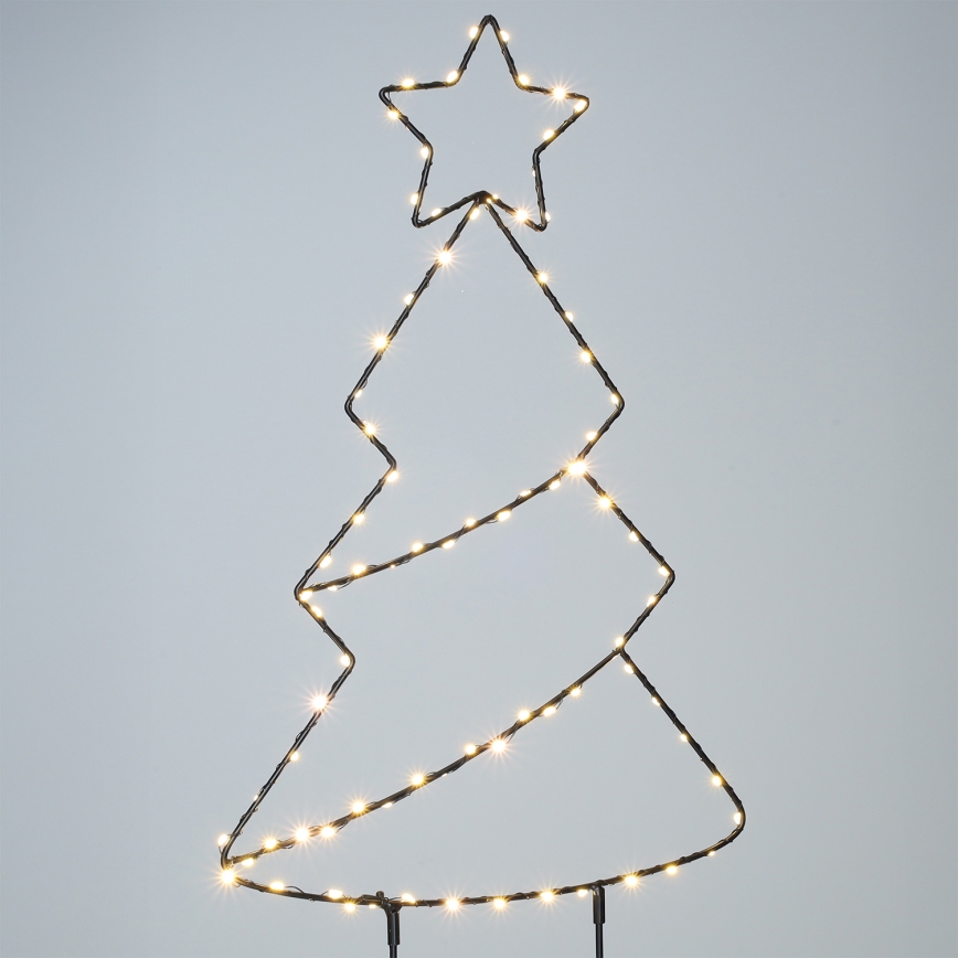 Brilagi - Árbol de Navidad LED para exterior, alimentado por 3xAA, IP44