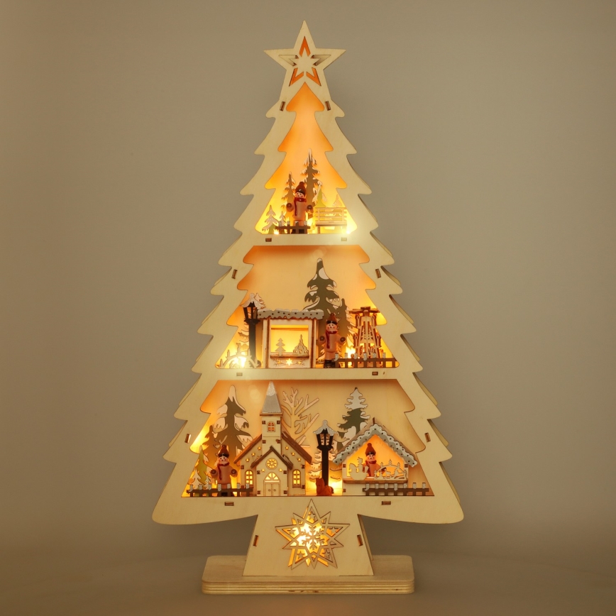 Brilagi - Árbol decorativo LED para Navidad, 3x AA