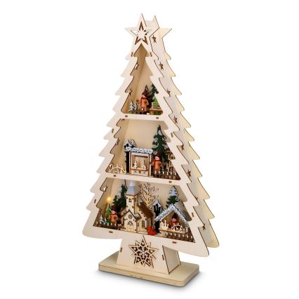 Brilagi - Árbol decorativo LED para Navidad, 3x AA