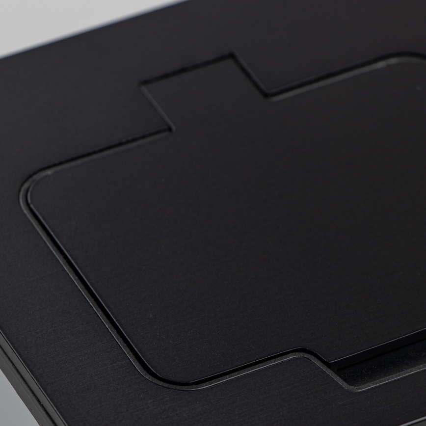 Brilagi - Base empotrada de suelo para exterior, doble, IP55, negra, rectangular