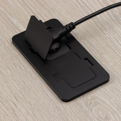 Brilagi - Base empotrada de suelo para exterior, doble, IP55, negra, rectangular