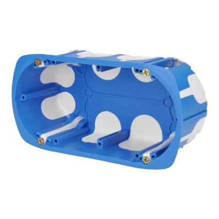 Brilagi - Base empotrada de suelo para exterior, doble toma de corriente IP55, blanca, rectangular