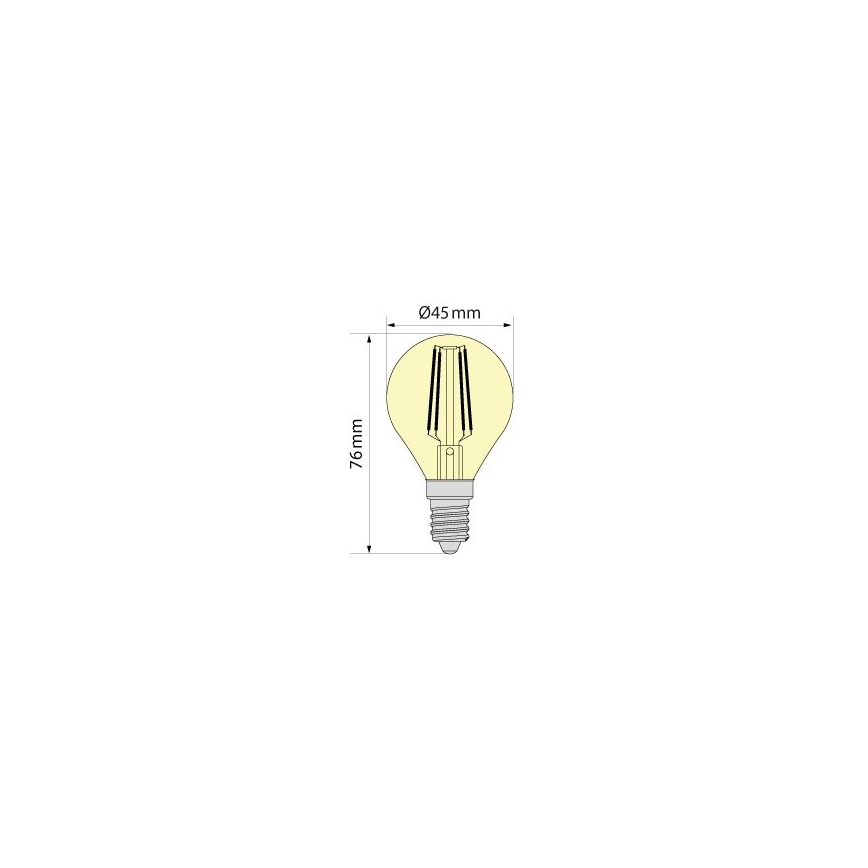 Brilagi - Bombilla LED Filamento CLASIC ONE P45 E14/6,5W/230V 3000K